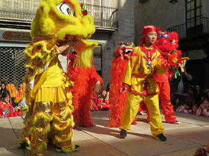 Celebraci&oacute; de l'any nou xin&egrave;s, el 4716, any del Gos, a Girona