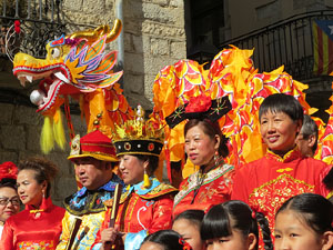 Celebraci&oacute; de l'any nou xin&egrave;s, el 4716, any del Gos, a Girona
