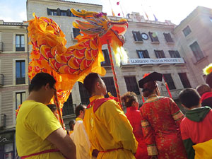Celebraci&oacute; de l'any nou xin&egrave;s, el 4716, any del Gos, a Girona