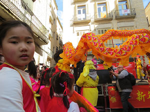 Celebraci&oacute; de l'any nou xin&egrave;s, el 4716, any del Gos, a Girona