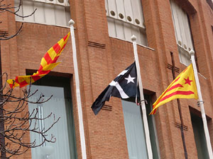 Concentració 'Puigdemont President' davant la Subdelegació del Govern a Jaume I