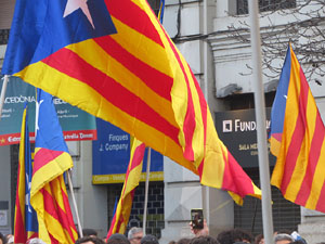 Concentraci&oacute; 'Puigdemont President' davant la Subdelegaci&oacute; del Govern a Jaume I