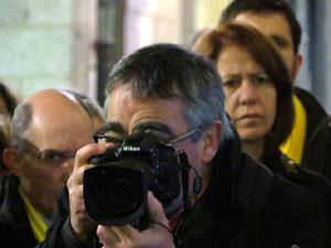 Concentraci&oacute; per la llibertat dels presos pol&iacute;tics a la pla&ccedil;a del Vi