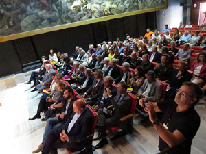 Diada Nacional 2017. Acte institucional a l'Auditori Josep Irla, amb parlaments de Marta Madrenas, Fermí Santamaria i Dolors Bassa