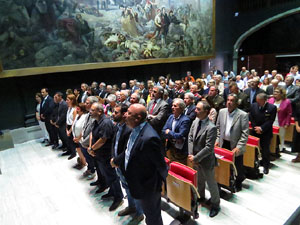 Diada Nacional 2017. Acte institucional a l'Auditori Josep Irla, amb parlaments de Marta Madrenas, Ferm&iacute; Santamaria i Dolors Bassa
