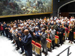 Diada Nacional 2017. Acte institucional a l'Auditori Josep Irla, amb parlaments de Marta Madrenas, Ferm&iacute; Santamaria i Dolors Bassa