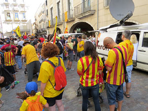 Diada Nacional 2017. Concentració a la plaça del Vi