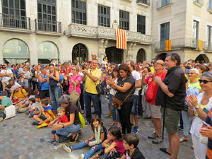 Diada Nacional 2017. Concentració a la plaça del Vi