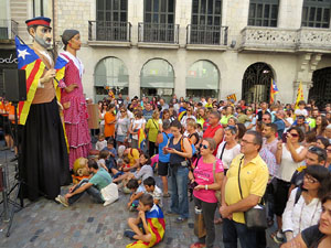 Diada Nacional 2017. Concentració a la plaça del Vi