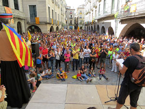 Diada Nacional 2017. Concentració a la plaça del Vi