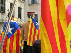 Diada Nacional 2017. Concentració a la plaça del Vi