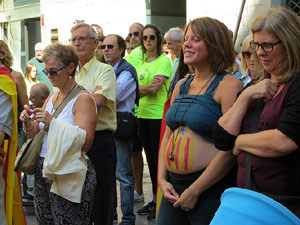 Diada Nacional 2017. Concentració a la plaça del Vi