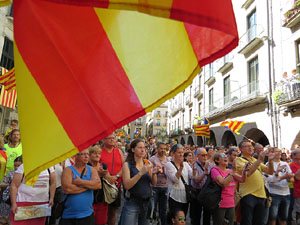 Diada Nacional 2017. Concentració a la plaça del Vi