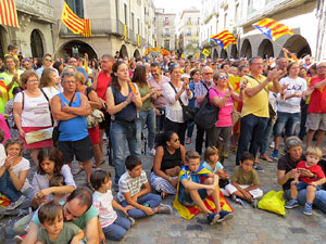 Diada Nacional 2017. Concentració a la plaça del Vi