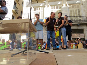 Diada Nacional 2017. Concentració a la plaça del Vi