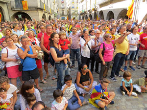 Diada Nacional 2017. Concentraci&oacute; a la pla&ccedil;a del Vi