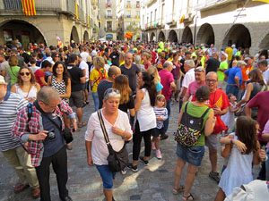 Diada Nacional 2017. Concentraci&oacute; a la pla&ccedil;a del Vi