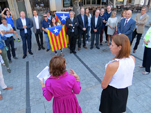 Diada Nacional 2017. Homenatge floral a Carles Rahola a la Rambla de la Llibertat