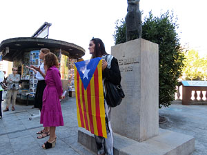 Diada Nacional 2017. Homenatge floral a Carles Rahola a la Rambla de la Llibertat