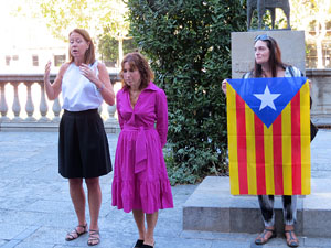 Diada Nacional 2017. Homenatge floral a Carles Rahola a la Rambla de la Llibertat