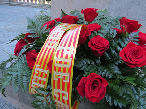 Diada Nacional 2017. Homenatge floral a Carles Rahola a la Rambla de la Llibertat