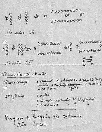 Projecte de la formació dels Manaies. 1941. Treball de Joaquim Pla Dalmau