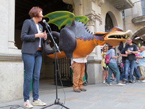 Festes de Primavera de Girona 2018. Entrega del Petit Drac Major de Girona