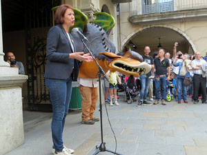 Festes de Primavera de Girona 2018. Entrega del Petit Drac Major de Girona