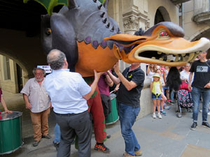 Festes de Primavera de Girona 2018. Entrega del Petit Drac Major de Girona