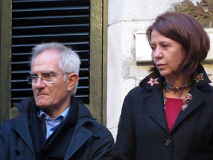 Setmana Santa 2018 a Girona. Sortida dels Manaies per lliurar el Penó