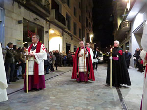 Setmana Santa 2018 a Girona. Process&oacute; del Sant Enterrament