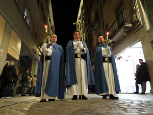 Setmana Santa 2018 a Girona. Process&oacute; del Sant Enterrament