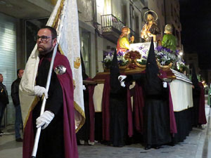 Setmana Santa 2018 a Girona. Process&oacute; del Sant Enterrament