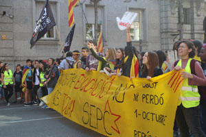Concentraci&oacute; per la llibertat dels presos pol&iacute;tics a la pla&ccedil;a del Vi