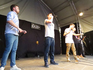 Festival A Capella 2018. Actuaci&oacute; de Beatbox Collective a la pla&ccedil;a de la Independ&egrave;ncia