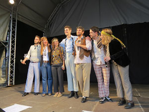 Festival A Capella 2018. Actuaci&oacute; de les Anxovetes & The Hanfris Quartet a la pla&ccedil;a de la Independ&egrave;ncia