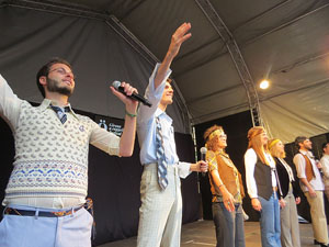 Festival A Capella 2018. Actuaci&oacute; de les Anxovetes & The Hanfris Quartet a la pla&ccedil;a de la Independ&egrave;ncia