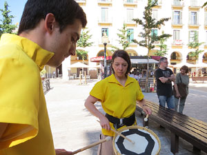 Arribada a la pla&ccedil;a de la Independ&egrave;ncia de la Flama del Canig&oacute; 2018