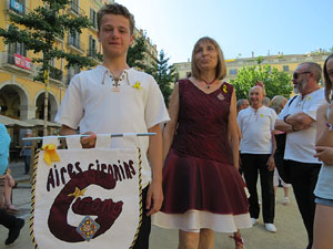 Cercavila de la Flama del Canig&oacute; 2018 fins la pla&ccedil;a del Vi