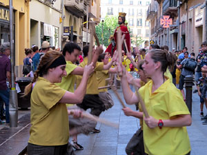 Cercavila de la Flama del Canig&oacute; 2018 fins la pla&ccedil;a del Vi