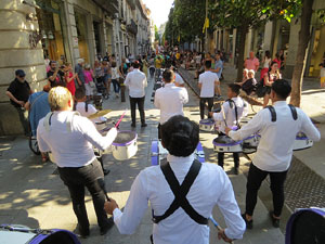 Cercavila de la Flama del Canig&oacute; 2018 fins la pla&ccedil;a del Vi