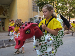 Cercavila de la Flama del Canig&oacute; 2018 fins la pla&ccedil;a del Vi