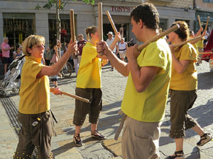 Cercavila de la Flama del Canig&oacute; 2018 fins la pla&ccedil;a del Vi