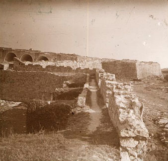 Vista parcial del castell de Montjuïc. 31-12-1922