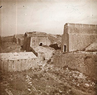 Vista parcial del castell de Montjuïc. 31-12-1922