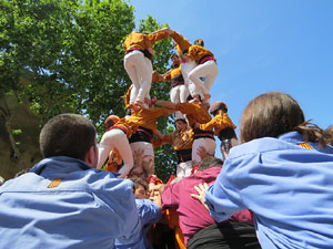 Temps de Flors 2018. Diada Castellera a la pla&ccedil;a de Sant Feliu amb els Marrecs de Salt, els Xics de Granollers, i els Sagals d�Osona