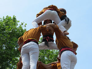 Temps de Flors 2018. Diada Castellera a la pla&ccedil;a de Sant Feliu amb els Marrecs de Salt, els Xics de Granollers, i els Sagals d�Osona