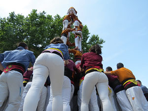 Temps de Flors 2018. Diada Castellera a la pla&ccedil;a de Sant Feliu amb els Marrecs de Salt, els Xics de Granollers, i els Sagals d�Osona