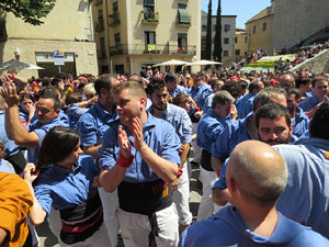 Temps de Flors 2018. Diada Castellera a la pla&ccedil;a de Sant Feliu amb els Marrecs de Salt, els Xics de Granollers, i els Sagals d�Osona