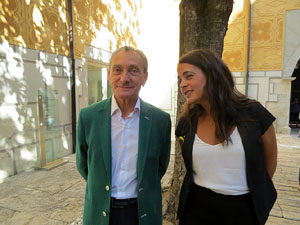 Diada Nacional 2018. Acte institucional al Pati de les Magnòlies, amb parlaments de Marta Madrenas, Miquel Noguer i Pere Vila